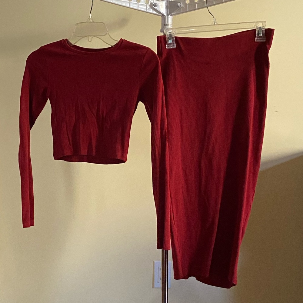 Zara TRF collection Red co ord set
